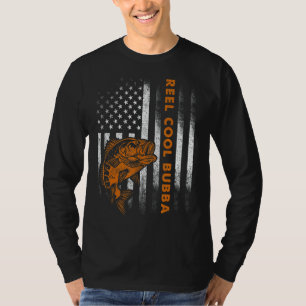 Mens Vintage Flag American Reel Cool Bubba Father T-Shirt