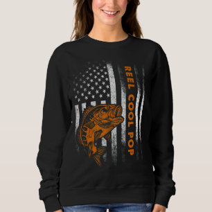 Mens Vintage Flag American Reel Cool Pepe Fathers Sweatshirt