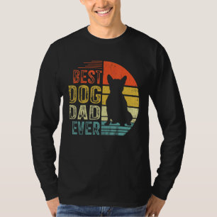 Mens Vintage French Bulldog Best Dog Dad Ever Fath T-Shirt