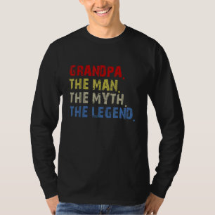 Mens Vintage Grandpa The Man The Myth The Legend F T-Shirt