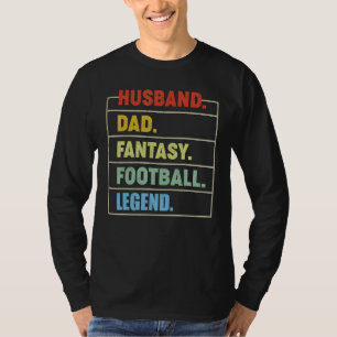 Mens Vintage Husband Dad Fantasy Football Legend F T-Shirt