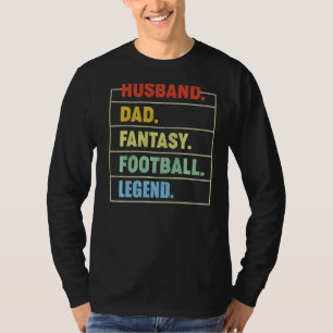 Mens Vintage Husband Dad Fantasy Football Legend F T-Shirt