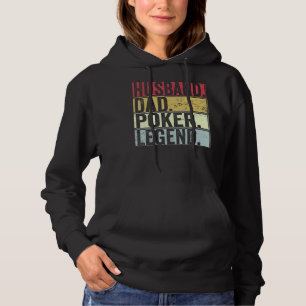 Mens Vintage Husband Dad Poker Legend For Fath Hoodie