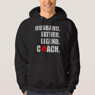 Mens Vintage Husband Father Legend Bocce Coach Fat Hoodie
