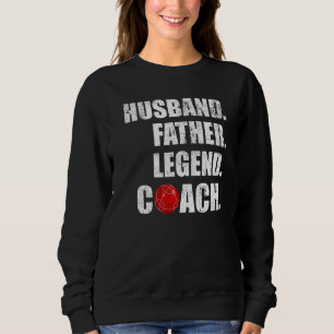 Mens Vintage Husband Father Legend Bocce Coach Fat Sweatshirt