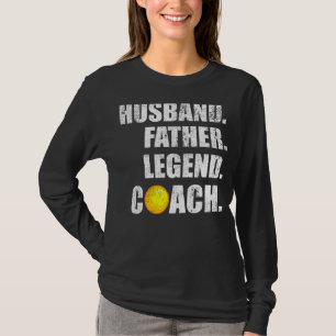 Mens Vintage Husband Father Legend Lacrosse Coach T-Shirt