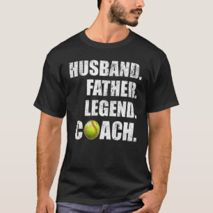 Mens Vintage Husband Father Legend Softball Coach T-Shirt