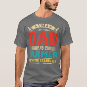Mens Vintage I'm A Dad And An Farmer Funny Father' T-Shirt