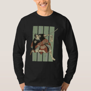 Mens Vintage Kabuki Warrior With Sword 1800s Japan T-Shirt