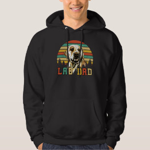 Mens Vintage Lab Dad Labrador Retriever Dog Dad Hoodie