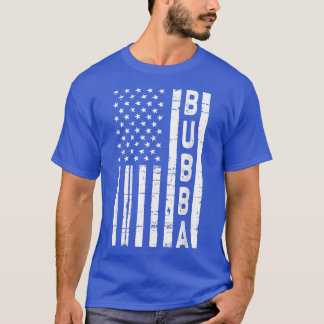 Mens Vintage Merica American Flag Bubba Gift For F T-Shirt