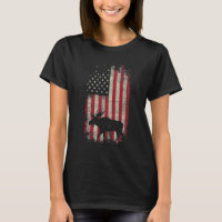 Mens Vintage Moose 4th Of July Patriotic Usa Ameri