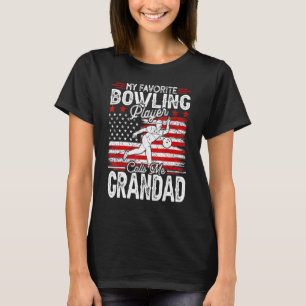 Mens Vintage My Favorite Bowling Player Calls Me G T-Shirt