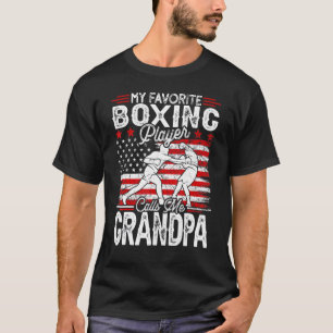 Mens Vintage My Favourite Boxing Player Calls Me G T-Shirt