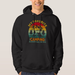 Mens Vintage My Favourite Camping Buddies Call Me Hoodie
