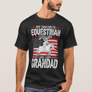 Mens Vintage My Favourite Equestrian Player Calls  T-Shirt
