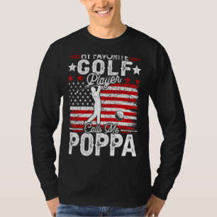 Mens Vintage My Favourite Golf Player Calls Me Pop T-Shirt