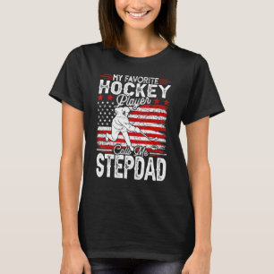 Mens Vintage My Favourite Hockey Player Calls Me S T-Shirt