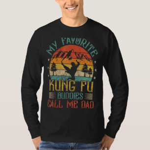 Mens Vintage My Favourite Kung Fu Buddies Call Me T-Shirt