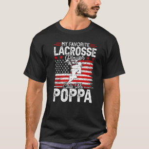 Mens Vintage My Favourite Lacrosse Player Calls Me T-Shirt