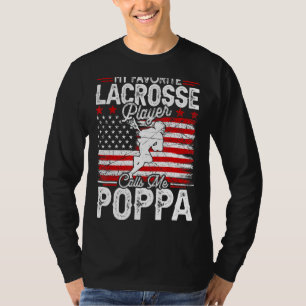 Mens Vintage My Favourite Lacrosse Player Calls Me T-Shirt