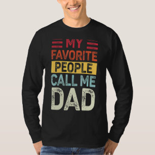 Mens Vintage My Favourite People Call Me Dad Dad L T-Shirt