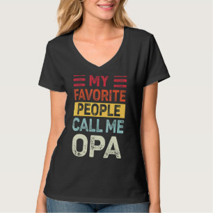 Mens Vintage My Favourite People Call Me Opa Dad L T-Shirt