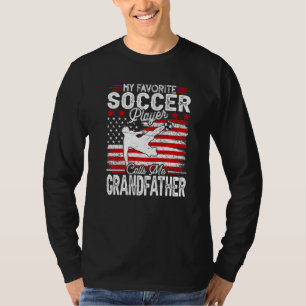 Mens Vintage My Favourite Soccer Player Calls Me G T-Shirt