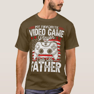Mens Vintage My Favourite Video Game Player Calls  T-Shirt
