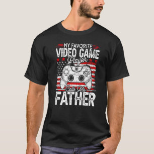 Mens Vintage My Favourite Video Game Player Calls T-Shirt
