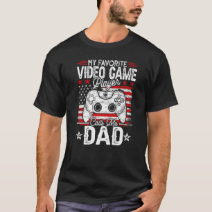 Mens Vintage My Favourite Video Game Player Calls T-Shirt