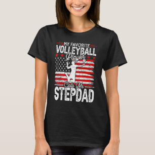 Mens Vintage My Favourite Volleyball Player Calls T-Shirt