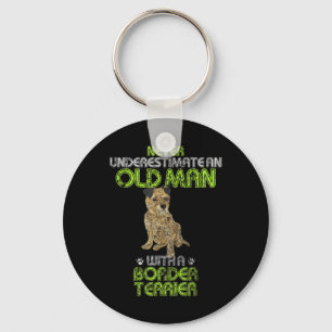 Mens Vintage Never Underestimate An Old Man With A Key Ring