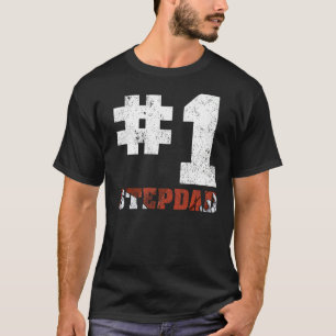 Mens Vintage Number One American Football Stepdad T-Shirt