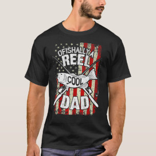 Mens Vintage Ofishally Reel Cool Dad Usa Flag Fish T-Shirt