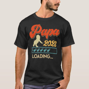 Mens Vintage Papa Loading 2023 Expectant Father Da T-Shirt