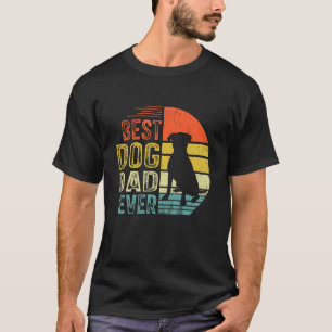 Mens Vintage Pitbull Best Dog Dad Ever Father's Da T-Shirt