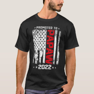 Mens Vintage Promoted To Papaw 2022 Father's Day T-Shirt
