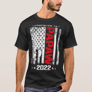 Mens Vintage Promoted To Papaw 2022 Father's Day T-Shirt