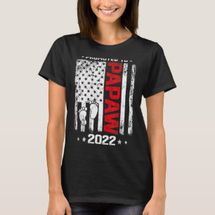 Mens Vintage Promoted To Papaw 2022 Father's Day T-Shirt