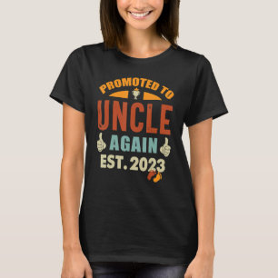 Mens Vintage Promoted To Uncle Again 2023 Pregnanc T-Shirt