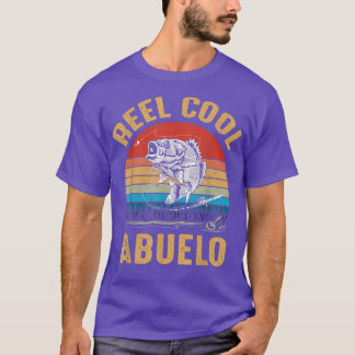 Mens Vintage Reel Cool Abuelo Fishing Fathers Day  T-Shirt