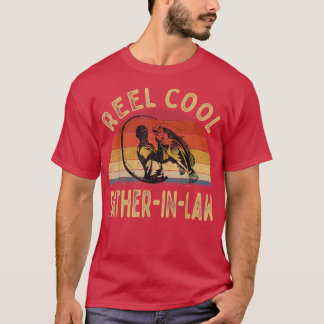 Mens Vintage Reel Cool Father In Law Funny Father  T-Shirt