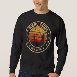 Mens Vintage Reel Cool Grampie Fish Fishing Funny Sweatshirt