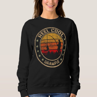 Mens Vintage Reel Cool Grampie Fish Fishing Funny Sweatshirt