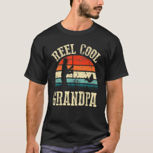 Mens Vintage Reel Cool Grandpa Fish Fishing Father T-Shirt