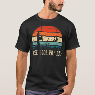 Mens Vintage Reel Cool Pap Pap Fish Fishing Funny T-Shirt