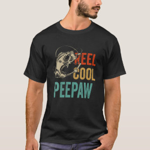 Mens Vintage Reel Cool Peepaw Funny Fathers Day T-Shirt
