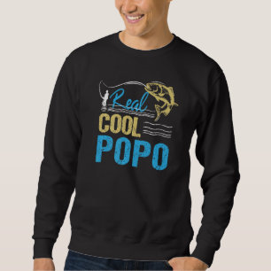 Mens Vintage Reel Cool Popo Fishing Daddy Grandpa Sweatshirt