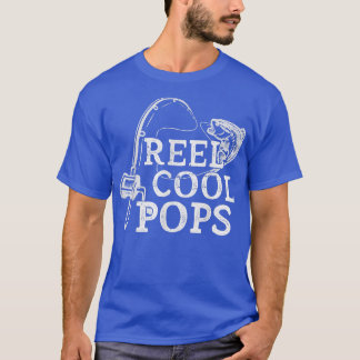 Mens Vintage Reel Cool Pops Fishing Fathers Day Fo T-Shirt